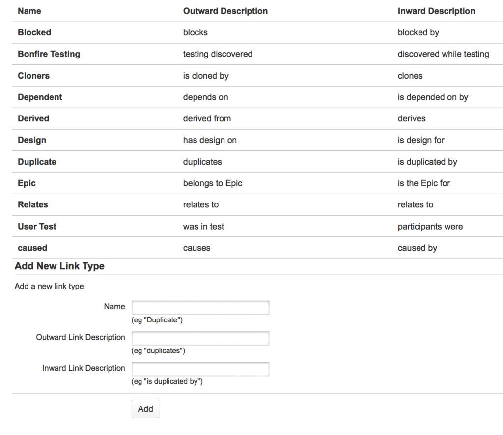 JIra Admin Interface